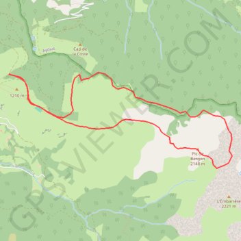 Itinéraire Pic de Bergon, distance, dénivelé, altitude, carte, profil, trace GPS