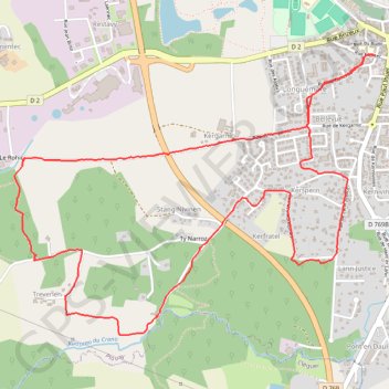 Itinéraire Plouay, distance, dénivelé, altitude, carte, profil, trace GPS