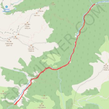 Itinéraire Direction la Cabane D'Aula, distance, dénivelé, altitude, carte, profil, trace GPS