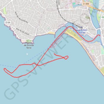 Itinéraire SailFreeGps_2022-07-18_20-48-19, distance, dénivelé, altitude, carte, profil, trace GPS