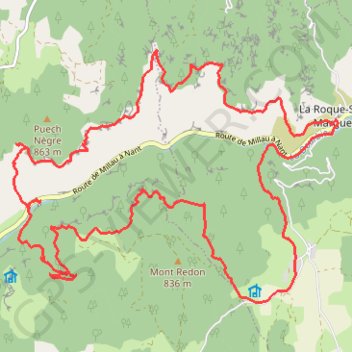Itinéraire Tour dans la Dourbie, distance, dénivelé, altitude, carte, profil, trace GPS