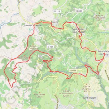 Itinéraire Saint Maurice - ruisseau du Bozançon, distance, dénivelé, altitude, carte, profil, trace GPS
