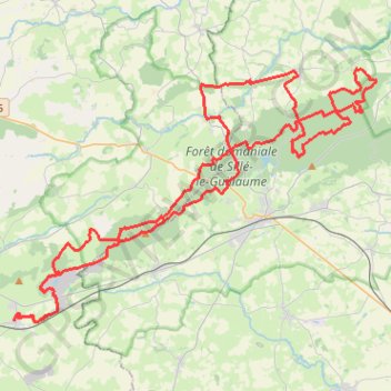 Itinéraire La grande traversée du bois de Sillé - Voutré, distance, dénivelé, altitude, carte, profil, trace GPS