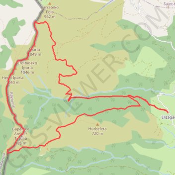 Itinéraire Pic-d-Iparla-2044m-Mariano-le-12-11-2011, distance, dénivelé, altitude, carte, profil, trace GPS