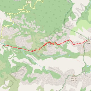 Itinéraire Capu d’ortu, distance, dénivelé, altitude, carte, profil, trace GPS