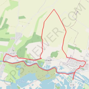 Itinéraire Les hauts de Long, distance, dénivelé, altitude, carte, profil, trace GPS