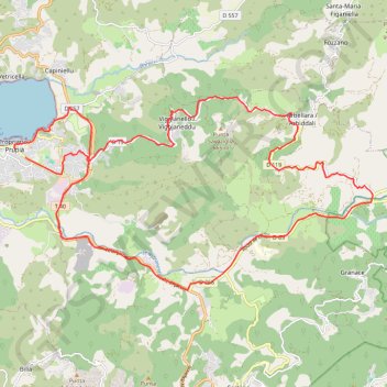 Itinéraire Valinco, distance, dénivelé, altitude, carte, profil, trace GPS