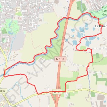 Itinéraire Pont-Péan-Noyal, distance, dénivelé, altitude, carte, profil, trace GPS