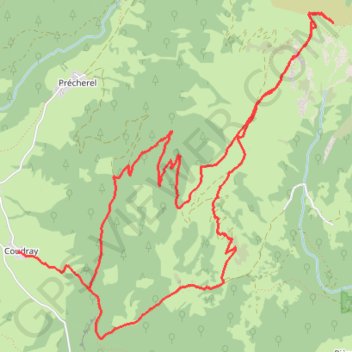 Itinéraire La Pointe de la Limace depuis le Coudray, distance, dénivelé, altitude, carte, profil, trace GPS
