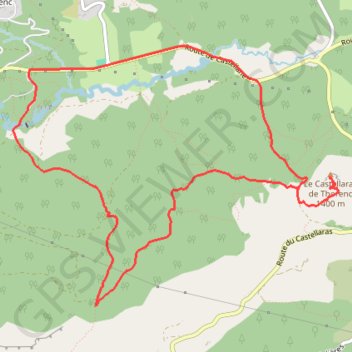 Itinéraire Le Castellaras de Thorenc, distance, dénivelé, altitude, carte, profil, trace GPS