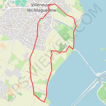Itinéraire Villeneuve-lès-Maguelone, distance, dénivelé, altitude, carte, profil, trace GPS