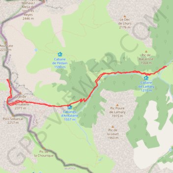 Itinéraire Pic d'Ansabère, distance, dénivelé, altitude, carte, profil, trace GPS