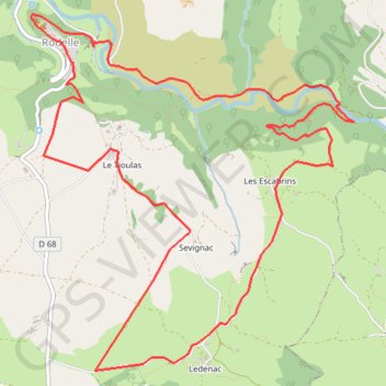 Itinéraire rs 28 10 2019 rodelle, distance, dénivelé, altitude, carte, profil, trace GPS