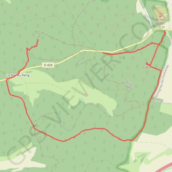Itinéraire Sortie Pierrefontaines le haut du sec, distance, dénivelé, altitude, carte, profil, trace GPS
