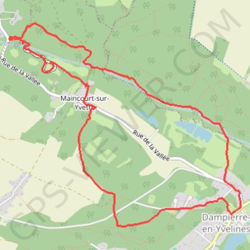 Itinéraire Circuit Dampierre, distance, dénivelé, altitude, carte, profil, trace GPS