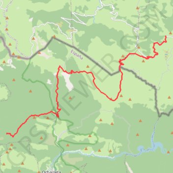 Itinéraire GRT8 ( GR Transfrontalier 8) du Col d'Irau à Txintxurieta, distance, dénivelé, altitude, carte, profil, trace GPS