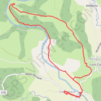 Itinéraire Circuit Bergouey Viellenave, distance, dénivelé, altitude, carte, profil, trace GPS