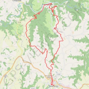 Itinéraire La grande boucle de Prévinquières, distance, dénivelé, altitude, carte, profil, trace GPS