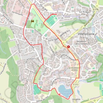 Itinéraire Piste cyclable, distance, dénivelé, altitude, carte, profil, trace GPS