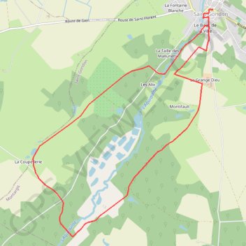 Itinéraire Saint-Gondon, distance, dénivelé, altitude, carte, profil, trace GPS