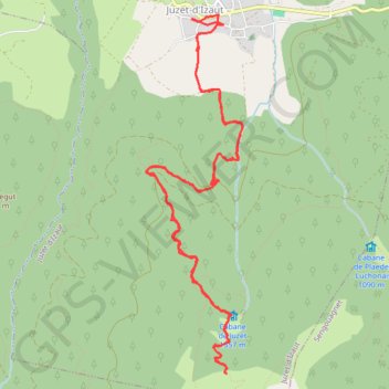 Itinéraire Juzet d'Izau Cabanne de Juzet, distance, dénivelé, altitude, carte, profil, trace GPS