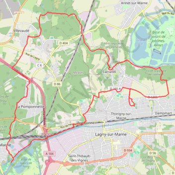 Itinéraire La Thorignienne, distance, dénivelé, altitude, carte, profil, trace GPS
