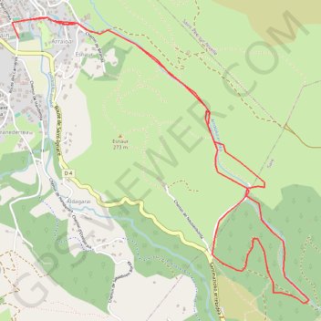 Itinéraire Sentier Saint-Ignace - Ascain, distance, dénivelé, altitude, carte, profil, trace GPS