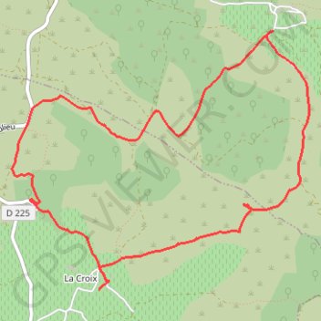 Itinéraire Lacroix - Les Divols, distance, dénivelé, altitude, carte, profil, trace GPS