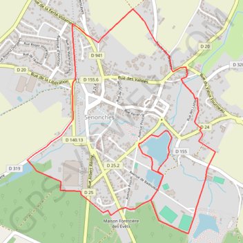 Itinéraire Circuit nature - Senonches, distance, dénivelé, altitude, carte, profil, trace GPS
