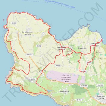 Itinéraire "Marathon de la Hague"-8687992, distance, dénivelé, altitude, carte, profil, trace GPS
