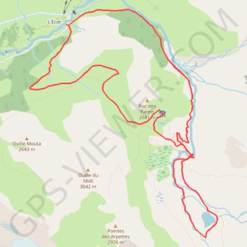 Itinéraire Refuge des Evettes, distance, dénivelé, altitude, carte, profil, trace GPS