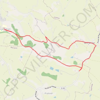 Itinéraire La voie romaine de Massac-Séran, distance, dénivelé, altitude, carte, profil, trace GPS