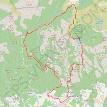 Itinéraire Gorges d' Heric pas du cabalet douch salesse, distance, dénivelé, altitude, carte, profil, trace GPS