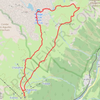 Itinéraire Lac Blanc par la Flégère, distance, dénivelé, altitude, carte, profil, trace GPS