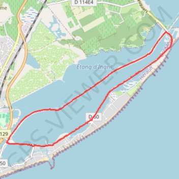 Itinéraire Tour de l'étang d'Ingril - Frontignan, distance, dénivelé, altitude, carte, profil, trace GPS