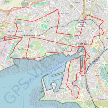 Itinéraire Marathon de La Rochelle 2013, distance, dénivelé, altitude, carte, profil, trace GPS