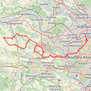 Itinéraire Randonnée des vendanges Suresnes, distance, dénivelé, altitude, carte, profil, trace GPS