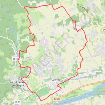 Itinéraire Haies et halliers de Luynes, distance, dénivelé, altitude, carte, profil, trace GPS