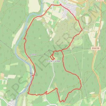 Itinéraire Notre-Dame de Prime Combe - Vic-le-Fesq, distance, dénivelé, altitude, carte, profil, trace GPS
