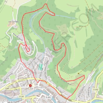 Itinéraire Boucle Ornans, distance, dénivelé, altitude, carte, profil, trace GPS