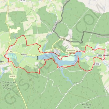 Itinéraire Le grand tour de Val Joly - Liessies, distance, dénivelé, altitude, carte, profil, trace GPS