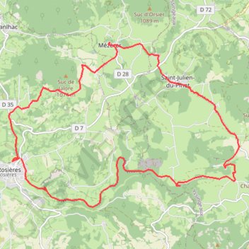 Itinéraire Malak rosière, distance, dénivelé, altitude, carte, profil, trace GPS