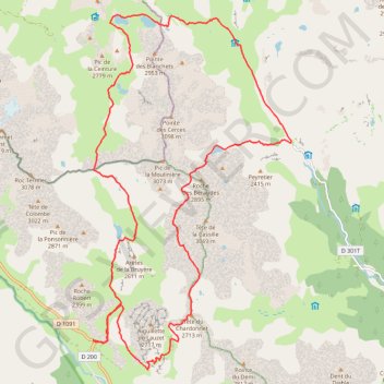 Itinéraire Tour de la pointe des Cerces, distance, dénivelé, altitude, carte, profil, trace GPS