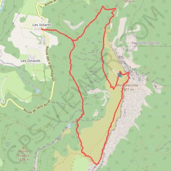 Itinéraire Le Moucherotte par le Pas de la Bergère, distance, dénivelé, altitude, carte, profil, trace GPS