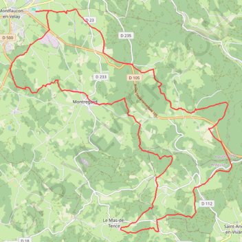 Itinéraire Montfaucon_33_don_sang_2024, distance, dénivelé, altitude, carte, profil, trace GPS