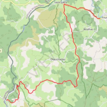 Itinéraire De La Chaldette à Fournels, distance, dénivelé, altitude, carte, profil, trace GPS
