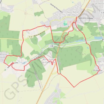 Itinéraire Circuit du moulin d'Amour - Saint-Pierre-des-Fleurs, distance, dénivelé, altitude, carte, profil, trace GPS