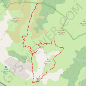Itinéraire Col de Saoubathoù, distance, dénivelé, altitude, carte, profil, trace GPS