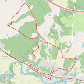 Itinéraire Mennetou sur Cher, distance, dénivelé, altitude, carte, profil, trace GPS