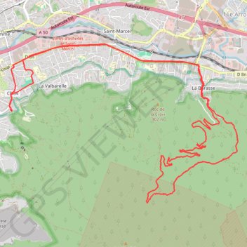 Itinéraire La Barasse à la Source des Eaux Vives - Marseille, distance, dénivelé, altitude, carte, profil, trace GPS